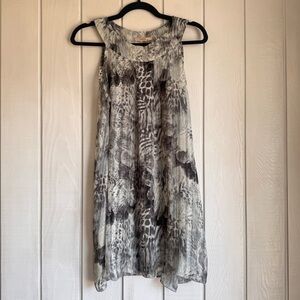 NMD Sheer Animal Print High Neck Mini Dress